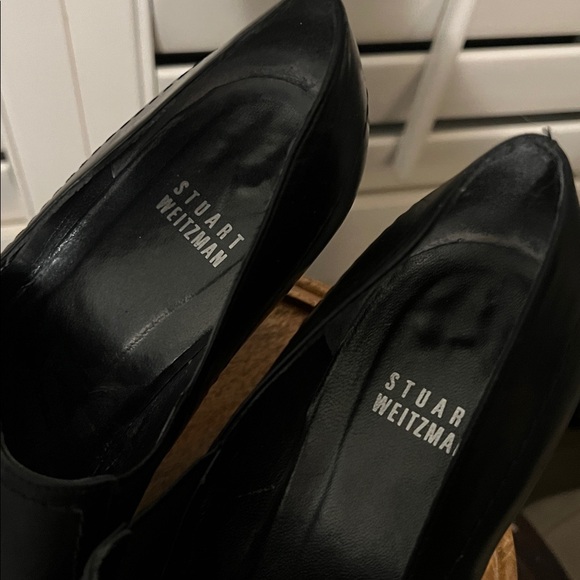 🛑 1 hour sale. Stuart Weitzman, size 9.5, Black Leather Heel booties - Picture 8 of 8